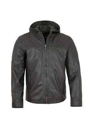 Lederjacke - anthra