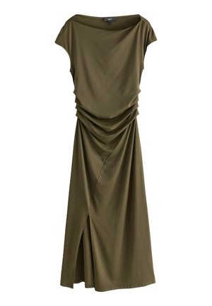 Next, SLINKY RUCHED OFF THE SHOULDER - Vestito lungo - khaki green