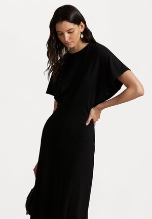 WOOL-BLEND DOLMAN DRESS - Maksi suknelė - polo black