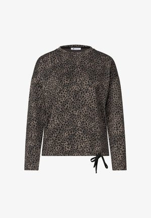 Street One, LANGARM SHIRT MIT RUNDHALS UND MUSTER - Longsleeve - black