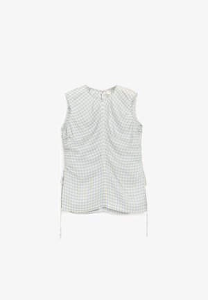 ARKET, ARKET DRAWSTRING TOP - Blouse - white blue