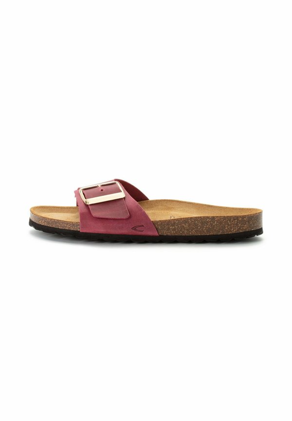 Pantolette flach - bordeaux