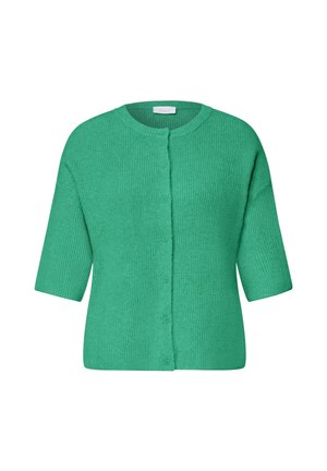 Street One Studio, KURZARM CARDIGAN MIT KNOPFLEISTE - Gilet - island green mel.