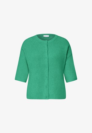 Street One Studio, KURZARM CARDIGAN MIT KNOPFLEISTE - Gilet - island green mel.