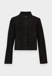 ANNIE - Leather jacket - black