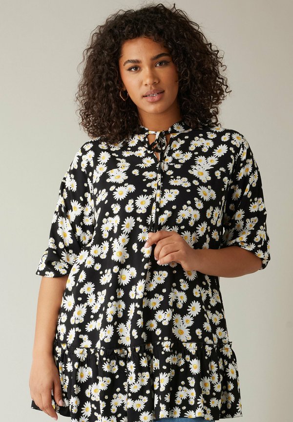 FLORAL TIE NECK  - Bluse