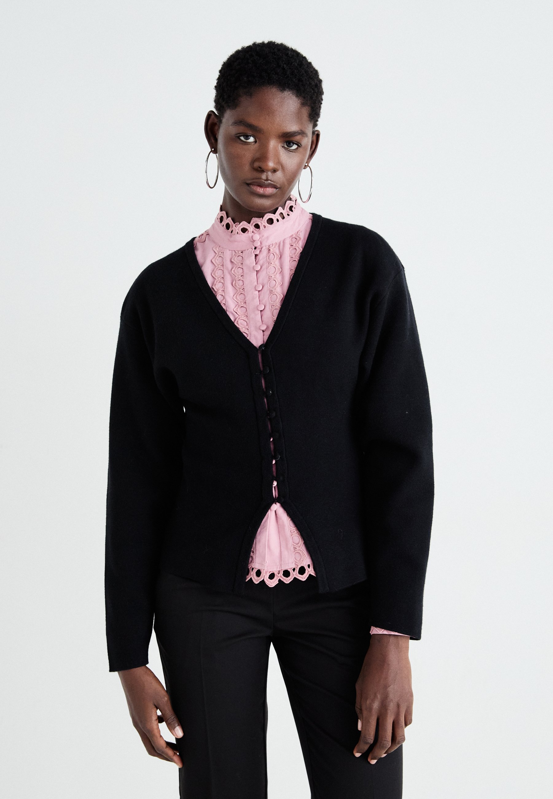 Gina Tricot SHAPED CARDIGAN - Cardigan - black - Zalando