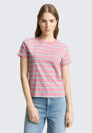 T-shirt imprimé - pink blue multicolor stripe