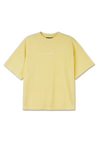 AMANDA OVERSIZED RIB TEE - T-shirt print - washed soft yellow