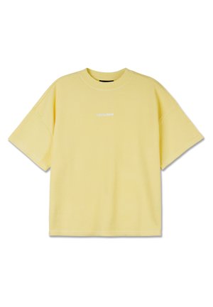 Pegador AMANDA OVERSIZED RIB TEE - Print T-shirt - washed soft yellow