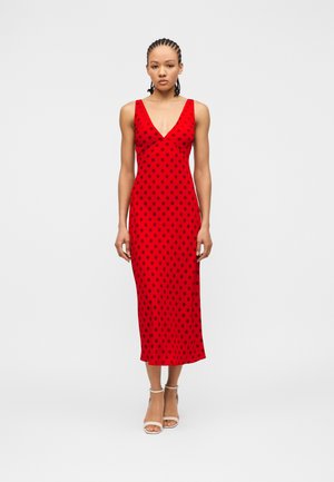 V NECK SLIP - Robe de soirée - red