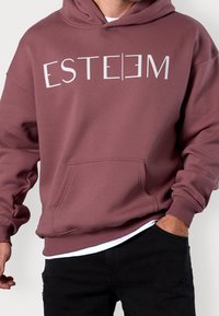 ESTEEM Mikina s kapucí - mottled brown