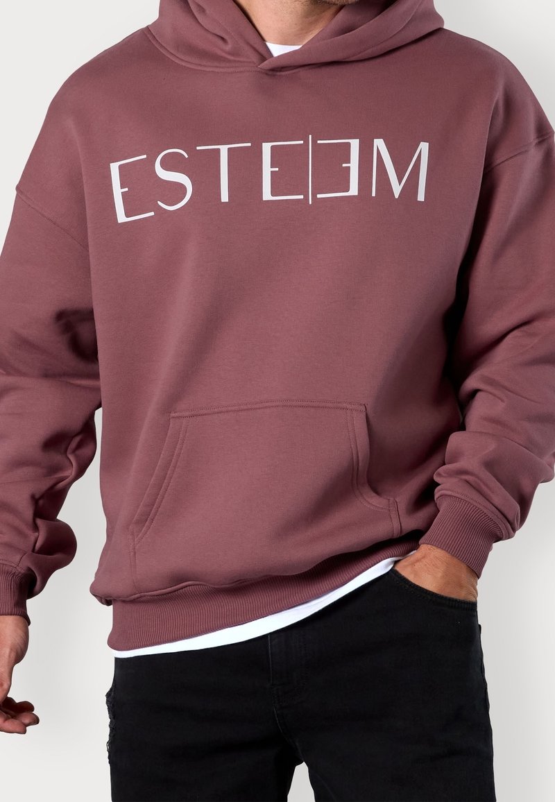 ESTEEM Mikina s kapucí - mottled brown