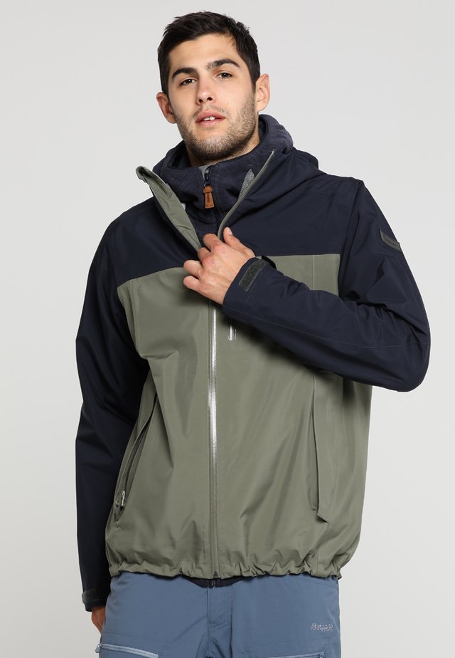 OSLO - Veste Hardshell - green mud/dark navy