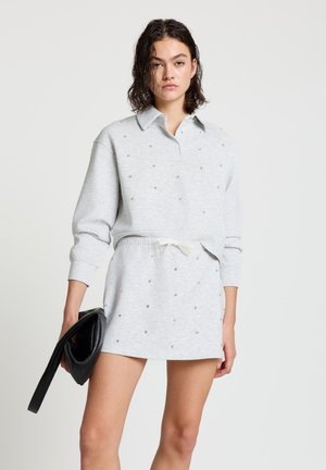 UNITA - Jupe trapèze - grigio artico melange