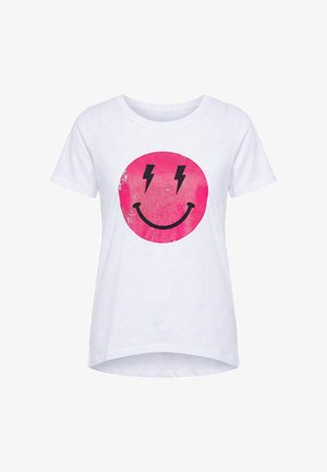Angel of Style, T-SHIRT, A-LINIE, SMILEY-MOTIV, HALBARM - T-shirt con stampa - snow white