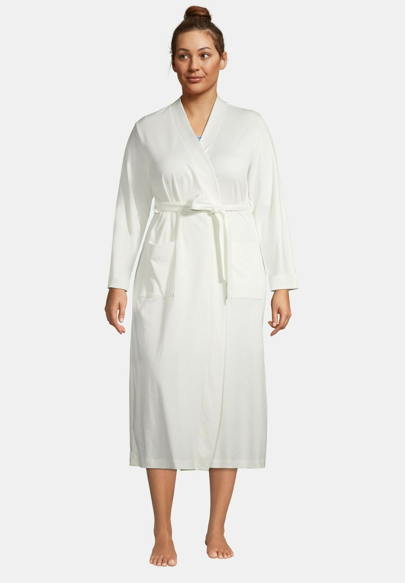 LANDS' END Dressing gown ivory/beige Zalando.de