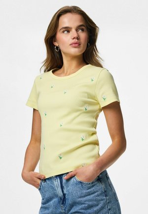 Pieces, T-SHIRT - T-shirt imprimé - french vanilla