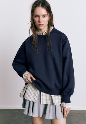 SEAM-DETAIL - Športni pulover - mottled dark blue
