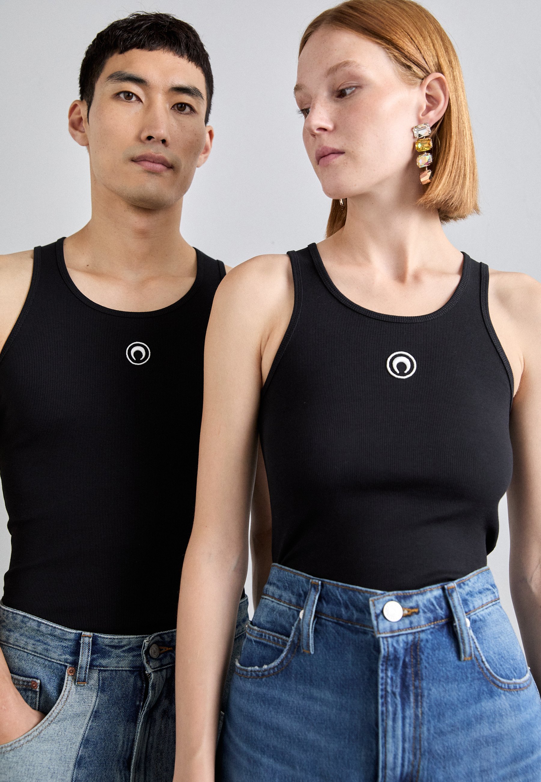 MARINE SERRE ブラック タンクトップ M MARINE SERRE MOON TANK UNISEX - Top - black - Zalando.co.uk