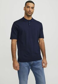 R.D.D. ROYAL DENIM DIVISION EINFARBIG - Bluză polo - navy blazer