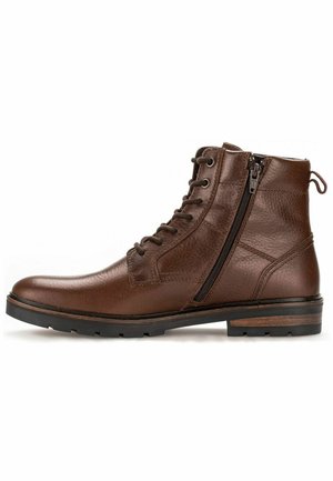 Lace-up ankle boots - chestnut