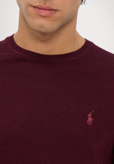 Polo Ralph Lauren SLIM FIT WASHABLE WOOL CREWNECK JUMPER  - Camisola - aged wine heather