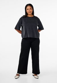 Zizzi BOXY  - Základné tričko - grey washed