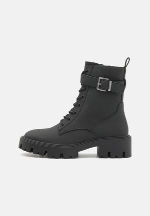 ONLY SHOES ONLBETTY LACE UP BOOT - Platform bokacsizmák - black