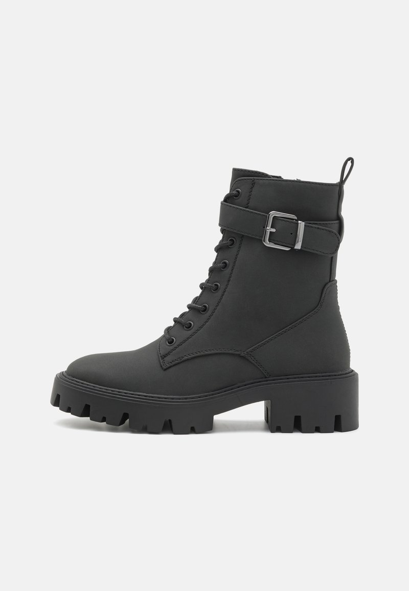 ONLY SHOES ONLBETTY LACE UP BOOT - Gležnjače s platformom - black