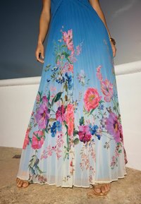 Love & Roses FLORAL PLACEMENT HALTERNECK PLUNGE - Maxi ruha - navy blue