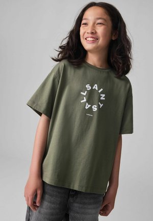 smALLSAINTS TIERRA CREW LOGO  - T-Shirt print - khaki green