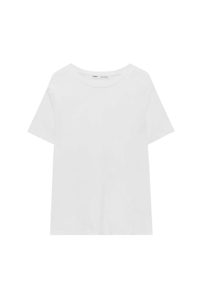 PULL&BEAR BASIC SHORT SLEEVE Tpaita white/valkoinen Zalando.fi