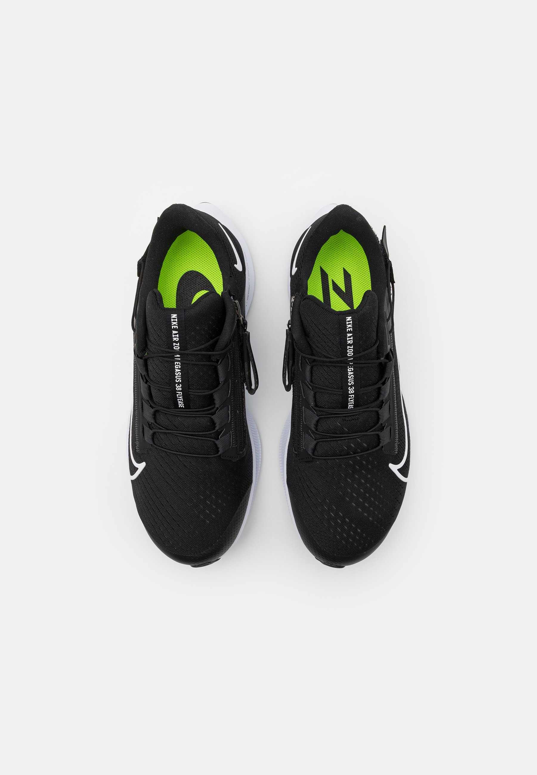 Nike Performance AIR ZOOM PEGASUS 38 FLYEASE 4E - Zapatillas de running  neutras - black/white/anthracite/volt/negro - Zalando.es