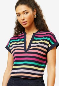Niet geselecteerd, navy blue rainbow stripe