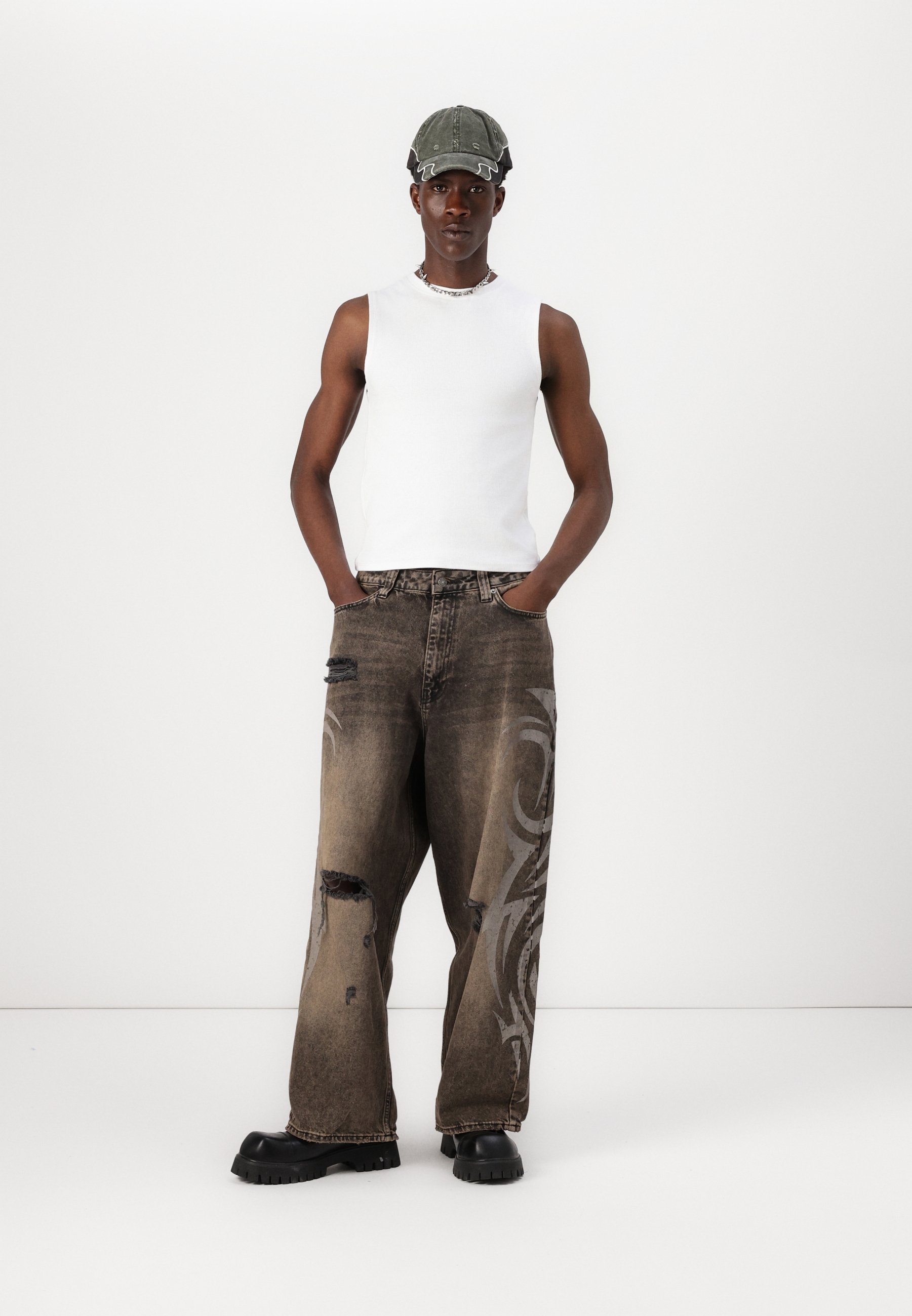 Jaded London BLADE COLOSSUS UNISEX - Jeans baggy - brown/marrone