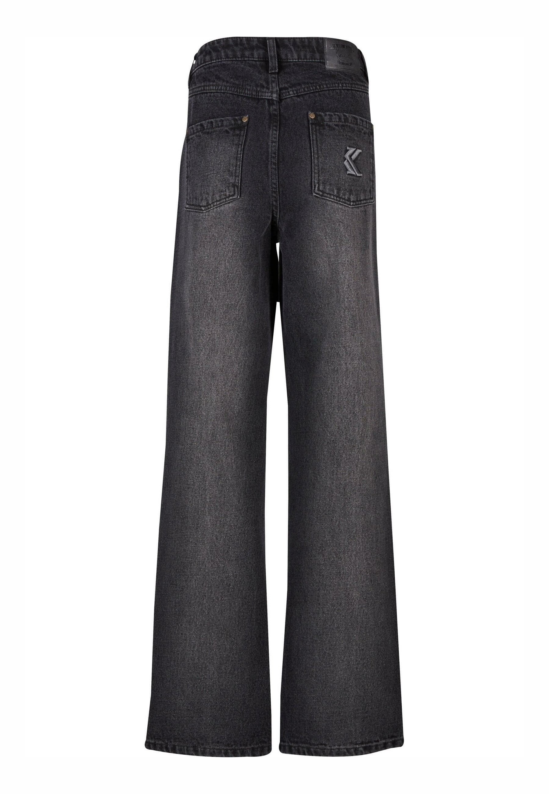 JJXX Wide Leg - black denim - (Pre-owned) - Zalando.ie