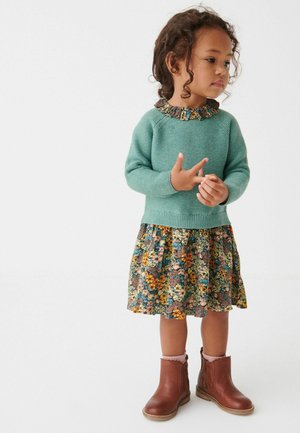 Gebreide jurk - teal blue