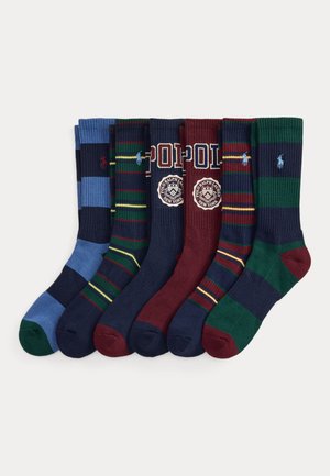 Polo Ralph Lauren, CREST & STRIPED CREW SOCK 6-PACK - Чорапи - wine/multi-coloured