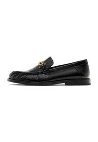 CRACKLED WITH DECORATIVE DETAIL - Chaussons - black