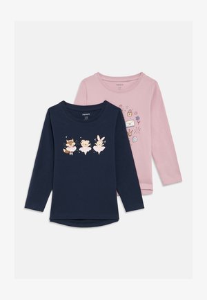 NMFVIX 2PACK - Bluză cu mânecă lungă - dawn pink/navy blazer