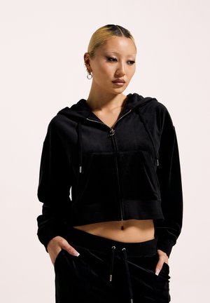Juicy Couture BRENDAL CROP - Zip-up sweatshirt - black