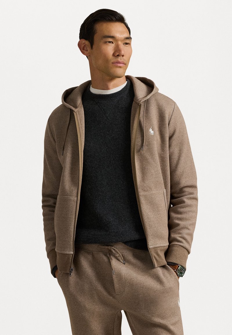 Polo Ralph Lauren - Užtrauktuku užsegamas treningas - brown heather, Padidinti