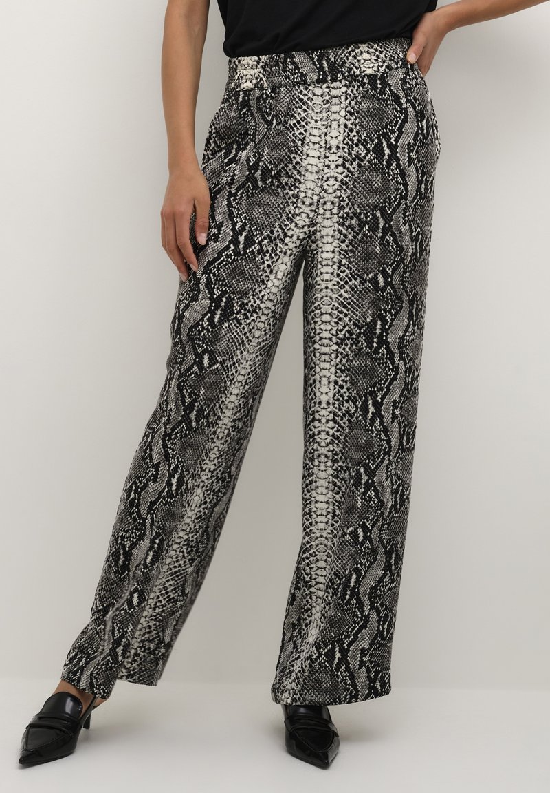 Karen by Simonsen KORA ANIMAL PRINT Bukser meteorite/sort Zalando.dk