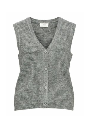 Object WESTE STRICK - Gilet - medium grey melange