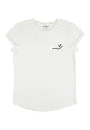 SERENDIPITY EMBROIDERY ROLL UP  - T-shirt imprimé - off white