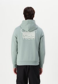 Calvin Klein ENLARGED BACK LOGO HOODIE - Majica s kapuljačom - slate gray