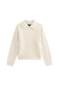 CABLE COLLAR - Trui - cream
