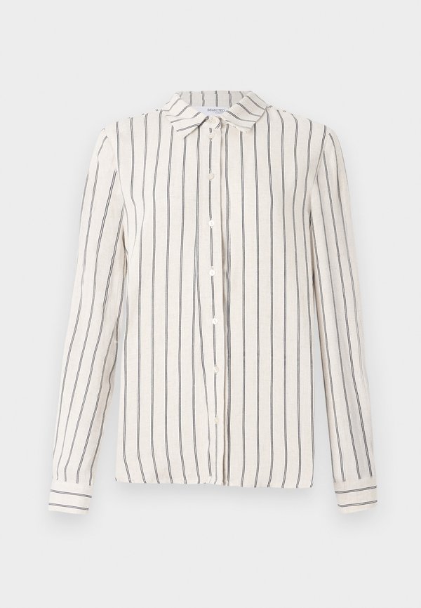 SLFVIVA STRIPED SUN SHIRT  - Button-down blouse - sandshell2