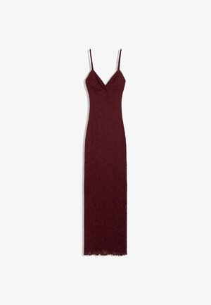 Bershka, Robe longue - dark red